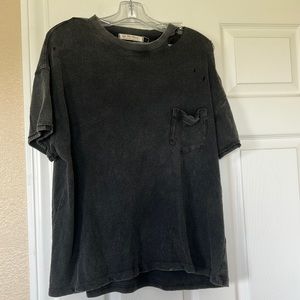 distressed black free people shirt